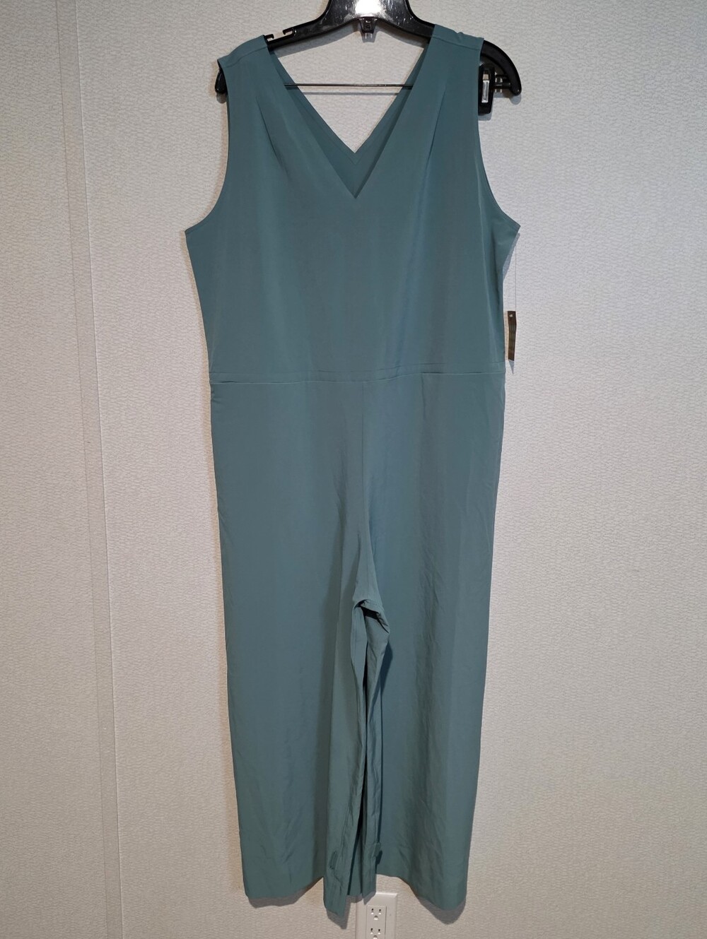 Title Nine Round Trip V Neck Jumpsuit Wide Leg Large